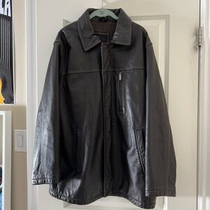 Dark Brown Leather Jacket LP UOMO